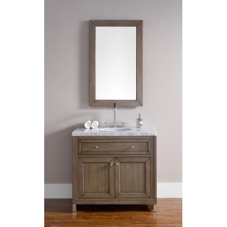 "Chicago 36"" Single Vanity White Washed Walnut"