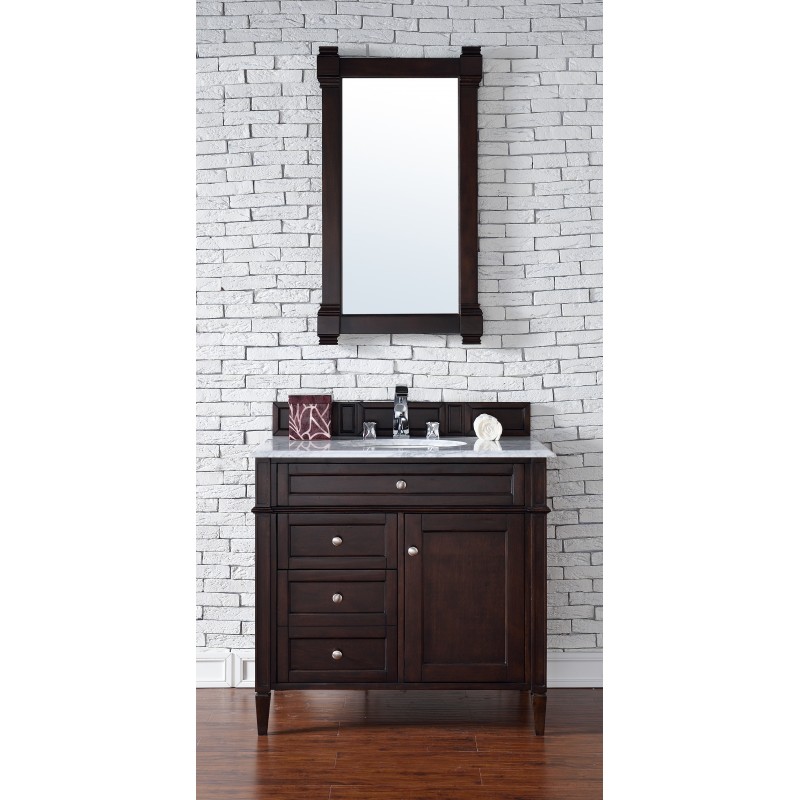 "Brittany 36"" Single Cabinet Burnished Mahogany"