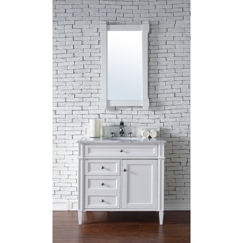 "Brittany 36"" Single Cabinet Cottage White"