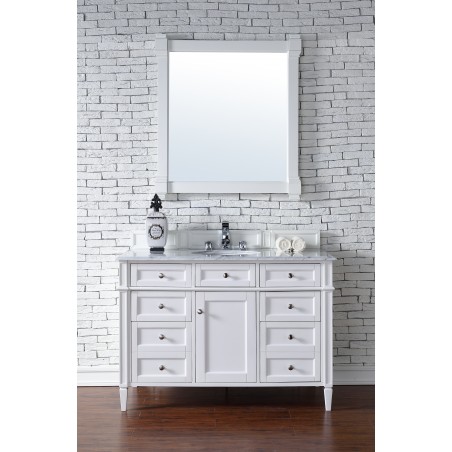 "Brittany 48"" Single Cabinet Cottage White"