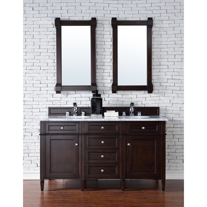 "Brittany 60"" Double Cabinet Burnished Mahogany"