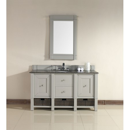 "Madison 60"" Double Vanity Cabinet Dove Gray"