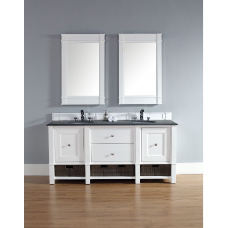 "Madison 72"" Double Vanity Cabinet Cottage White"