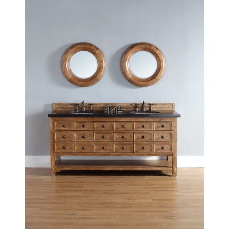 "Malibu 72"" Double Vanity Cabinet Honey Alder"