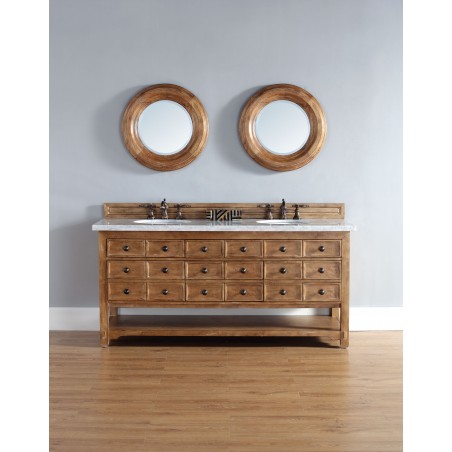 "Malibu 72"" Double Vanity Cabinet Honey Alder"