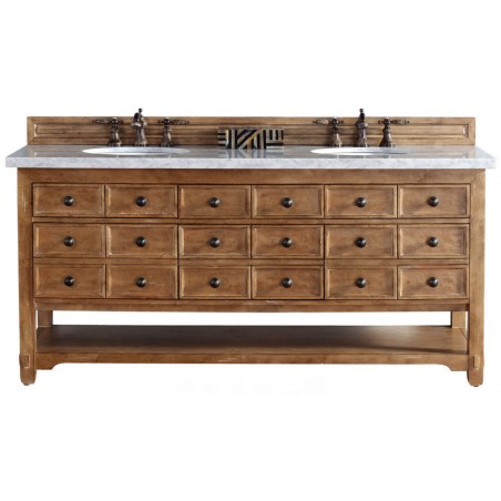 "Malibu 72"" Double Vanity Cabinet Honey Alder"