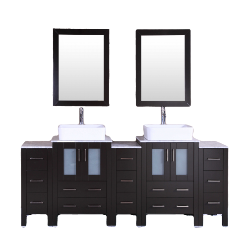 "84"" Bosconi AB224RCCM3S Double Vanity"