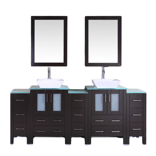 "84"" Bosconi AB224SQCWG3S Double Vanity "