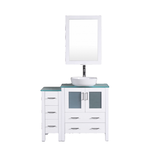 "42"" Bosconi AW130BWLCWG1S Single Vanity"