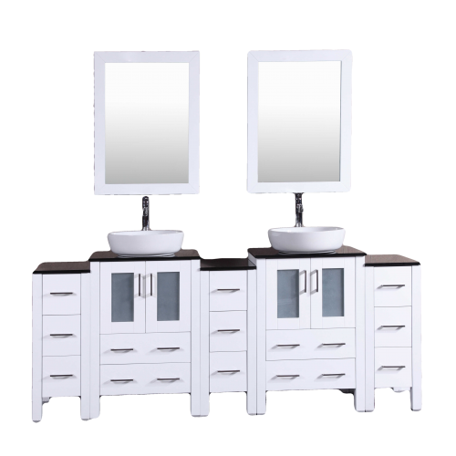 "84"" Bosconi AW224BWLBG3S Double Vanity"