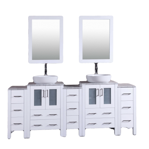 "84"" Bosconi AW224BWLCM3S Double Vanity"