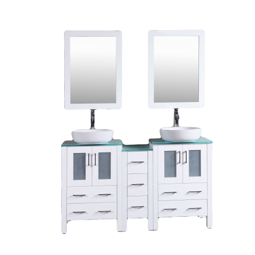 "60"" Bosconi AW224BWLCWG1S Double Vanity"