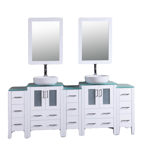 "84"" Bosconi AB230BWLCWG3S Double Vanity"