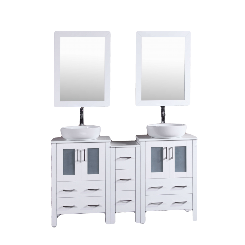 "60"" Bosconi AW224BWLPS1S Double Vanity"