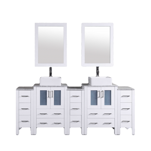 "84"" Bosconi AW224CBECM3S Double Vanity"