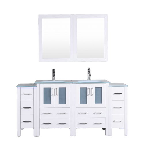 "72"" Bosconi AW224EWGU2S Double Vanity"