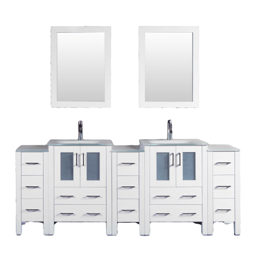 "84"" Bosconi AW224EWGU3S Double Vanity"