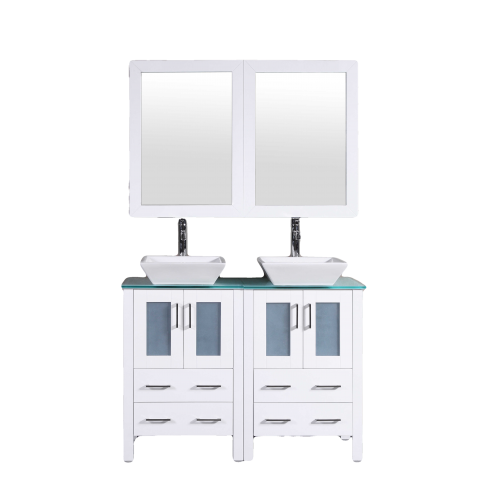 "48"" Bosconi AW224SQCWG Double Vanity"