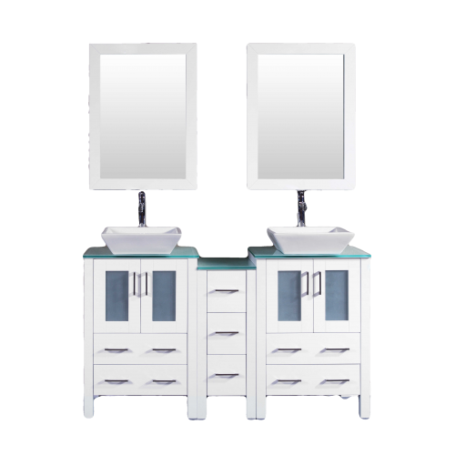 "60"" Bosconi AW224SQCWG1S Double Vanity"