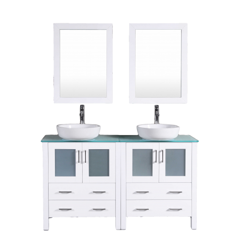 "60"" Bosconi AW230BWLCWG Double Vanity"