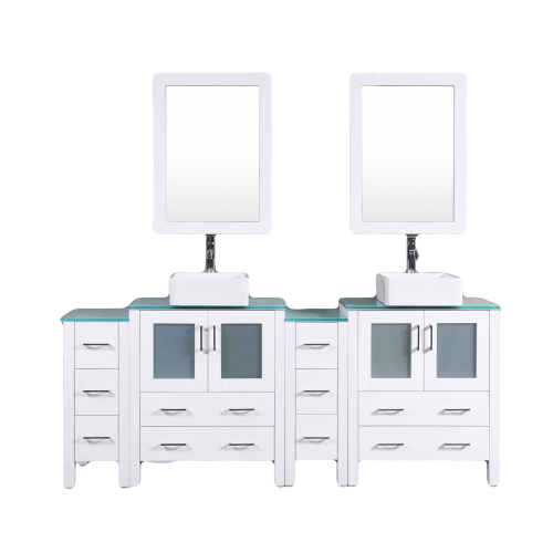 "84"" Bosconi AW230CBECWG2S Double Vanity"