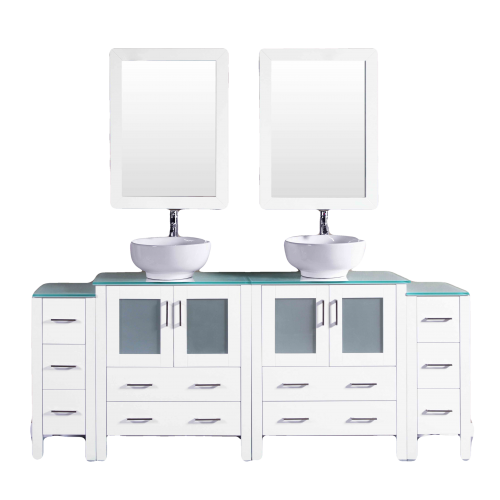 "84"" Bosconi AW230ROCWG2S Double Vanity"