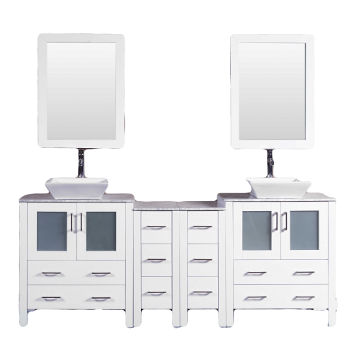 "84"" Bosconi AW230SQCM2S Double Vanity"