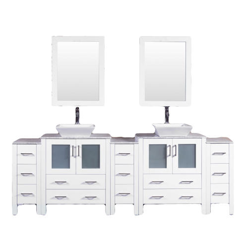 "96"" Bosconi AW230SQCM3S Double Vanity"