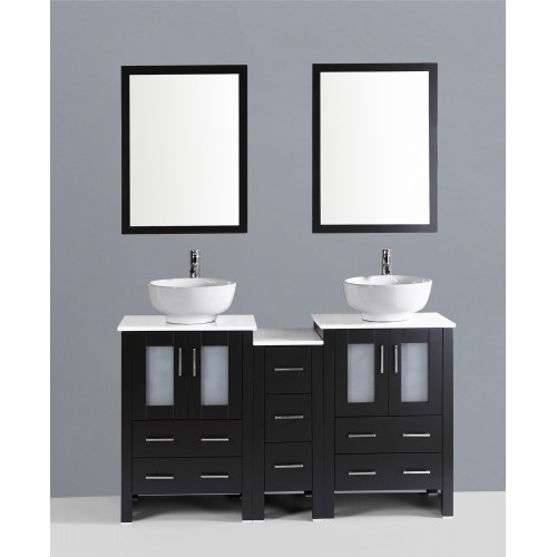 60" Bosconi AB224RO1S Double Vanity