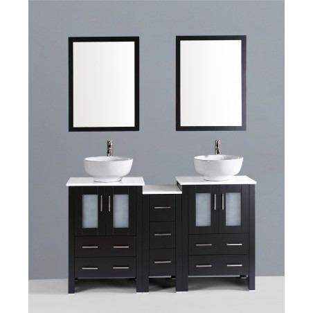 60" Bosconi AB224RO1S Double Vanity