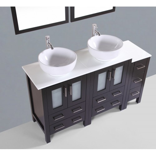 60" Bosconi AB224RO1S Double Vanity