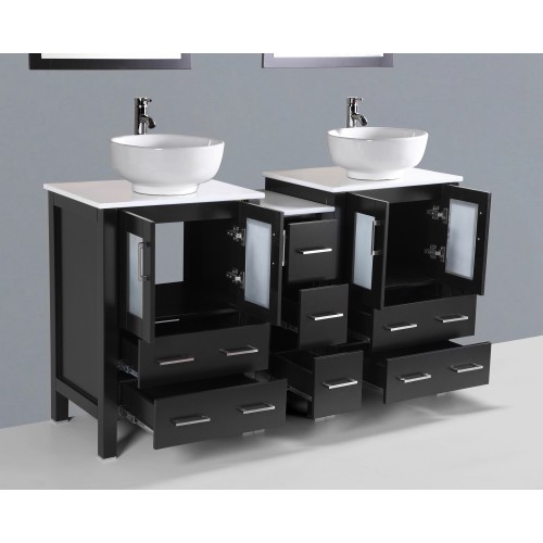 60" Bosconi AB224RO1S Double Vanity