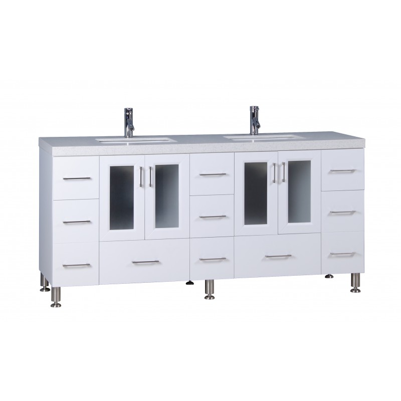 Westfield 72" Double Sink Vanity in White