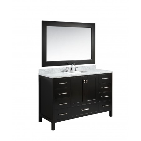 London 54" Single Sink Vanity Set in Espresso Finish