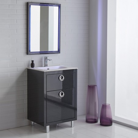 Fresca Platinum Due 24" Glossy Cobalt Bathroom Vanity