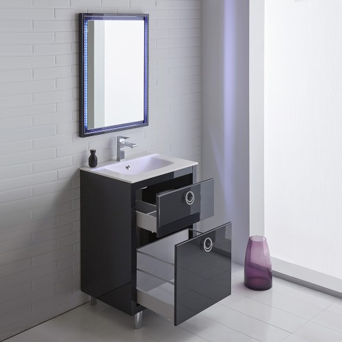 Fresca Platinum Due 24" Glossy Cobalt Bathroom Vanity