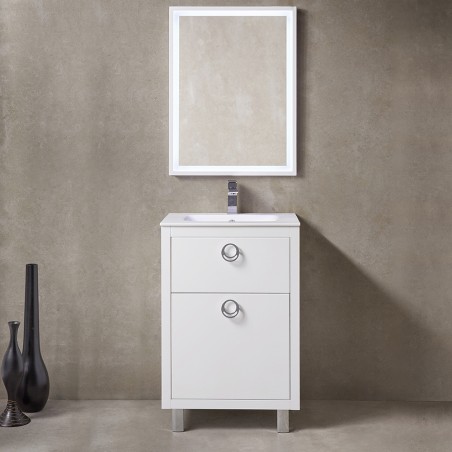 Fresca Platinum Due 24" Glossy White Bathroom Vanity