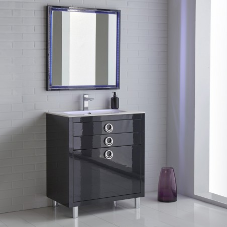 Fresca Platinum Due 32" Glossy Cobalt Bathroom Vanity