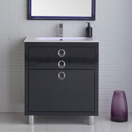 Fresca Platinum Due 32" Glossy Cobalt Bathroom Vanity