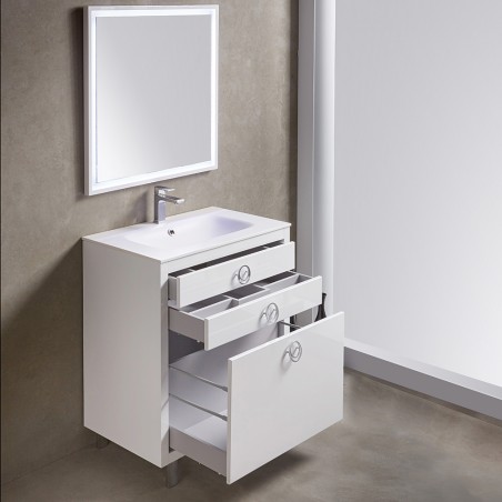 Fresca Platinum Due 32" Glossy White Bathroom Vanity