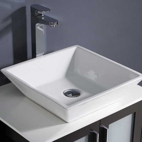 Fresca Torino 24" Espresso Modern Bathroom Vanity w/ Vessel Sink