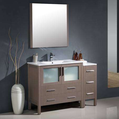 Fresca Torino 48" Gray Oak Modern Bathroom Vanity w/ Integrated Sink