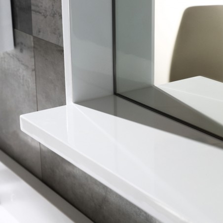 Fresca Allier 72" White Modern Double Sink Bathroom Vanity w/ Mirror