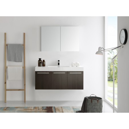 Fresca Vista 48 Gray Oak Wall Hung Modern Bathroom Vanity w/ Medicine Cabinet