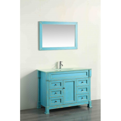 43'' Bosconi SB-278DSFGCWG Contemporary Single Vanity