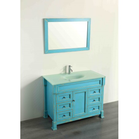 43'' Bosconi SB-278DSFGCWG Contemporary Single Vanity