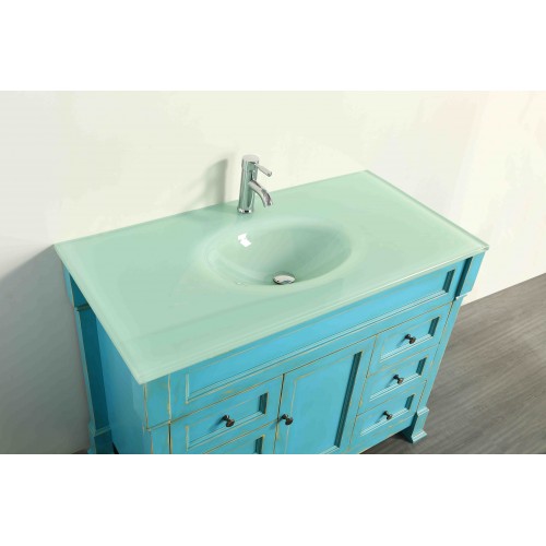 43'' Bosconi SB-278DSFGCWG Contemporary Single Vanity