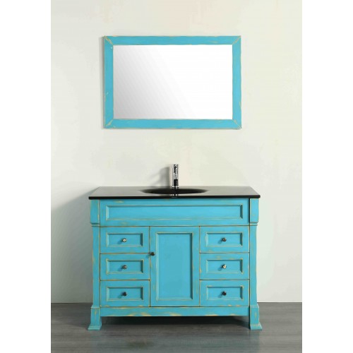 43'' Bosconi SB-278DSFGBG Contemporary Single Vanity