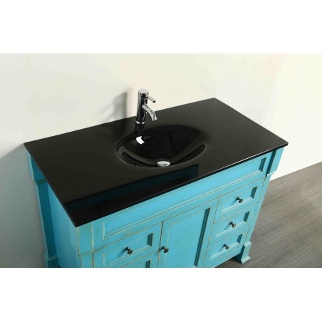 43'' Bosconi SB-278DSFGBG Contemporary Single Vanity