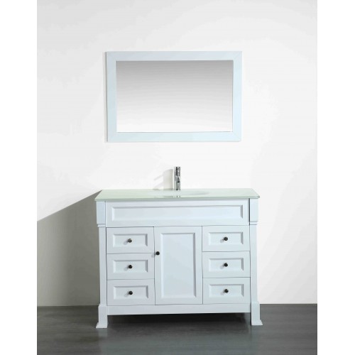 43'' Bosconi SB-278WHEWG Contemporary Single Vanity